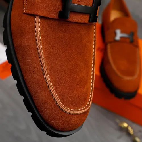 Replica Hermes Leather Shoes For Men #1471030 $92.00 USD for Wholesale