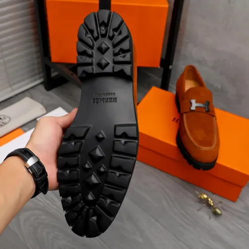 Replica Hermes Leather Shoes For Men #1471030 $92.00 USD for Wholesale