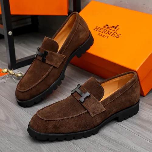 Wholesale Hermes Leather Shoes For Men #1471031 $92.00 USD, Wholesale Quality Replica Hermes Leather Shoes