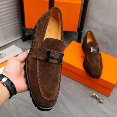 Replica Hermes Leather Shoes For Men #1471031 $92.00 USD for Wholesale