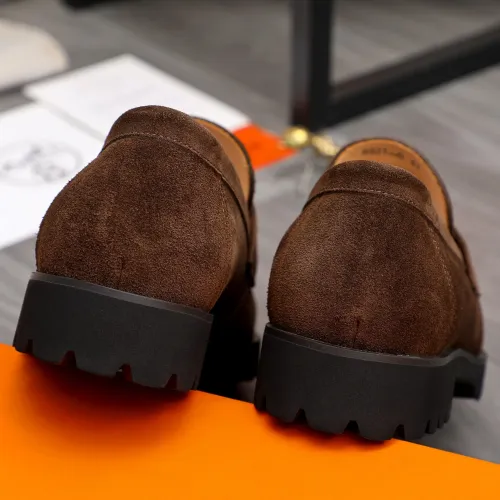 Replica Hermes Leather Shoes For Men #1471031 $92.00 USD for Wholesale