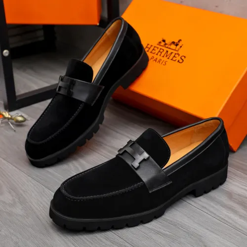 Wholesale Hermes Leather Shoes For Men #1471032 $92.00 USD, Wholesale Quality Replica Hermes Leather Shoes