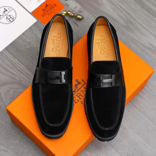 Replica Hermes Leather Shoes For Men #1471032 $92.00 USD for Wholesale