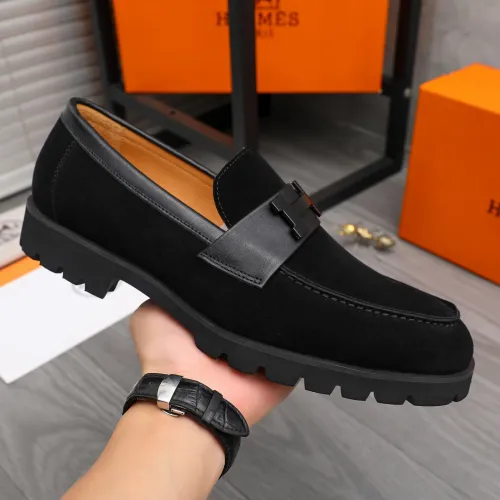 Replica Hermes Leather Shoes For Men #1471032 $92.00 USD for Wholesale