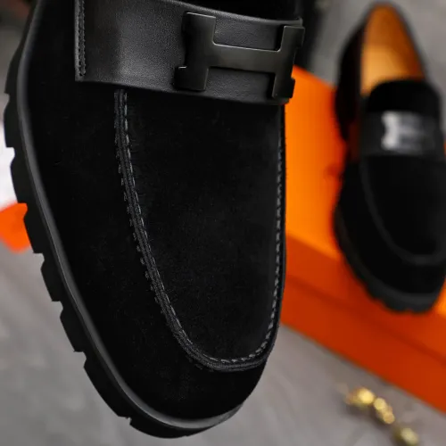 Replica Hermes Leather Shoes For Men #1471032 $92.00 USD for Wholesale