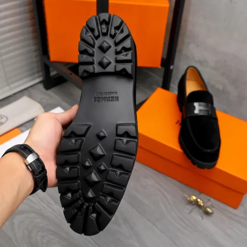 Replica Hermes Leather Shoes For Men #1471032 $92.00 USD for Wholesale
