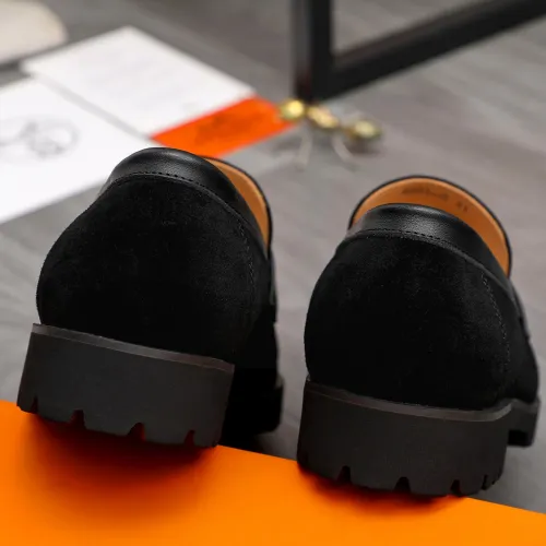 Replica Hermes Leather Shoes For Men #1471032 $92.00 USD for Wholesale