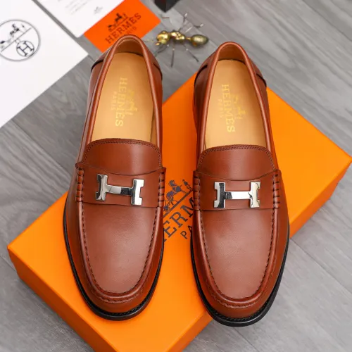 Replica Hermes Leather Shoes For Men #1471033 $82.00 USD for Wholesale