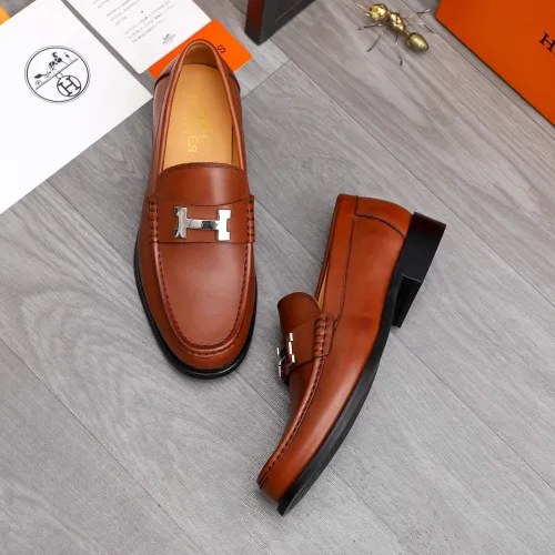 Replica Hermes Leather Shoes For Men #1471033 $82.00 USD for Wholesale