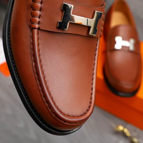 Replica Hermes Leather Shoes For Men #1471033 $82.00 USD for Wholesale