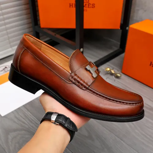 Replica Hermes Leather Shoes For Men #1471034 $82.00 USD for Wholesale