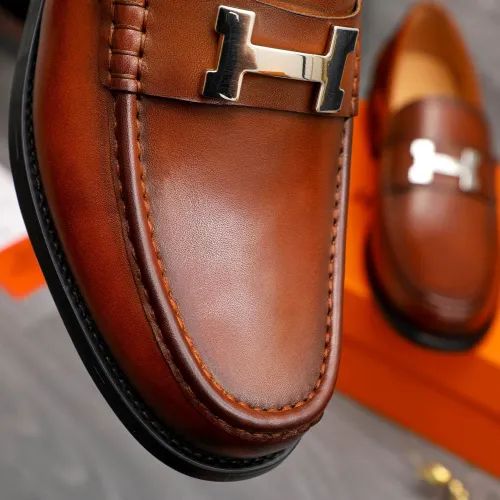 Replica Hermes Leather Shoes For Men #1471034 $82.00 USD for Wholesale