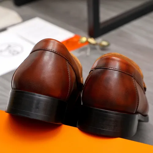 Replica Hermes Leather Shoes For Men #1471034 $82.00 USD for Wholesale