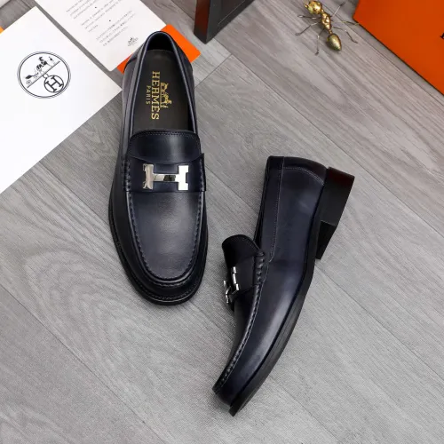 Replica Hermes Leather Shoes For Men #1471035 $82.00 USD for Wholesale