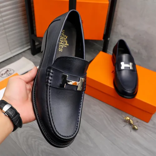 Replica Hermes Leather Shoes For Men #1471035 $82.00 USD for Wholesale