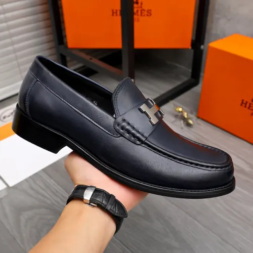 Replica Hermes Leather Shoes For Men #1471035 $82.00 USD for Wholesale