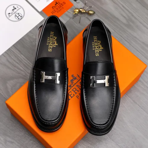 Replica Hermes Leather Shoes For Men #1471036 $82.00 USD for Wholesale