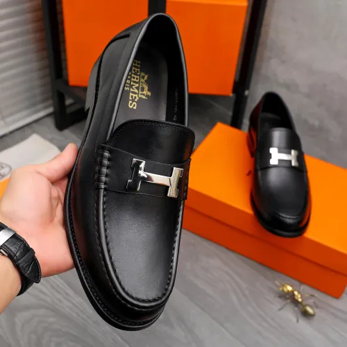 Replica Hermes Leather Shoes For Men #1471036 $82.00 USD for Wholesale