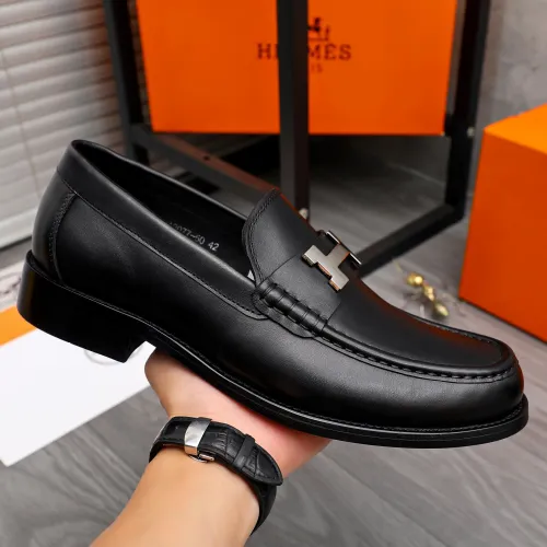 Replica Hermes Leather Shoes For Men #1471036 $82.00 USD for Wholesale