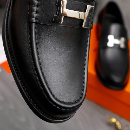 Replica Hermes Leather Shoes For Men #1471036 $82.00 USD for Wholesale