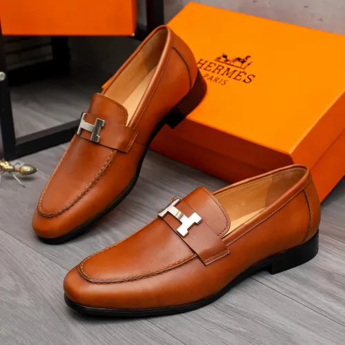 Wholesale Hermes Leather Shoes For Men #1471037 $82.00 USD, Wholesale Quality Replica Hermes Leather Shoes