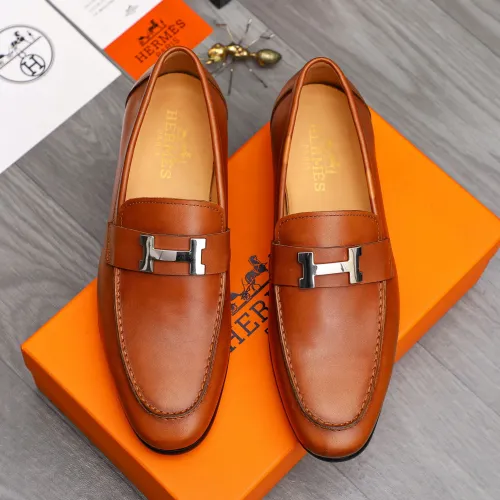 Replica Hermes Leather Shoes For Men #1471037 $82.00 USD for Wholesale