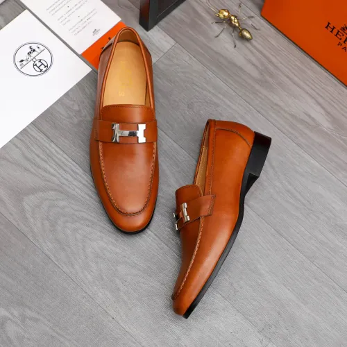 Replica Hermes Leather Shoes For Men #1471037 $82.00 USD for Wholesale