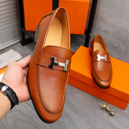 Replica Hermes Leather Shoes For Men #1471037 $82.00 USD for Wholesale