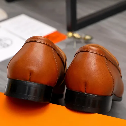 Replica Hermes Leather Shoes For Men #1471037 $82.00 USD for Wholesale