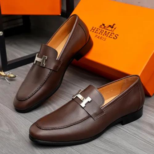 Wholesale Hermes Leather Shoes For Men #1471038 $82.00 USD, Wholesale Quality Replica Hermes Leather Shoes
