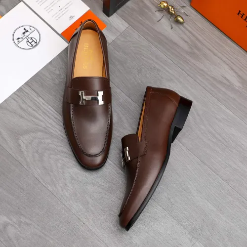 Replica Hermes Leather Shoes For Men #1471038 $82.00 USD for Wholesale