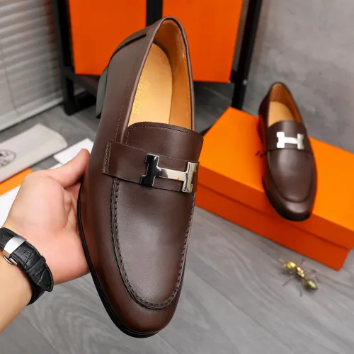 Replica Hermes Leather Shoes For Men #1471038 $82.00 USD for Wholesale