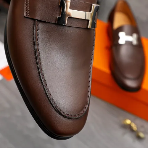 Replica Hermes Leather Shoes For Men #1471038 $82.00 USD for Wholesale