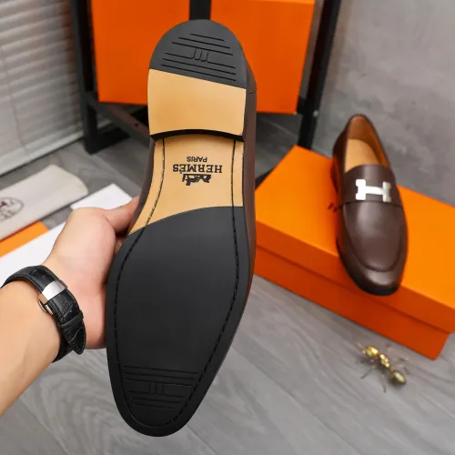 Replica Hermes Leather Shoes For Men #1471038 $82.00 USD for Wholesale