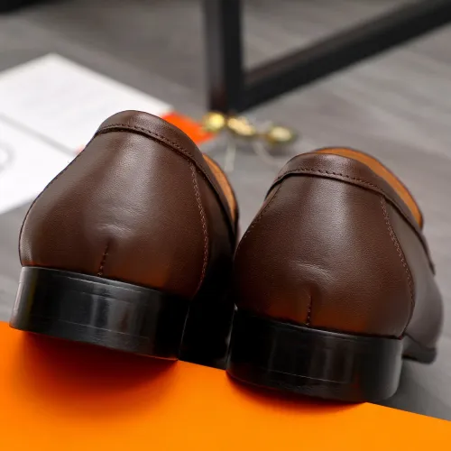 Replica Hermes Leather Shoes For Men #1471038 $82.00 USD for Wholesale