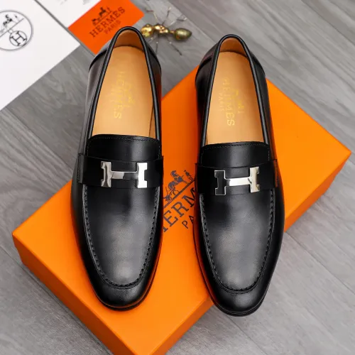 Replica Hermes Leather Shoes For Men #1471039 $82.00 USD for Wholesale