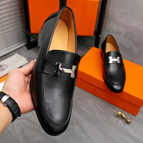 Replica Hermes Leather Shoes For Men #1471039 $82.00 USD for Wholesale