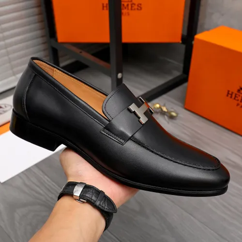 Replica Hermes Leather Shoes For Men #1471039 $82.00 USD for Wholesale