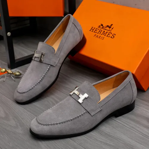 Wholesale Hermes Leather Shoes For Men #1471040 $82.00 USD, Wholesale Quality Replica Hermes Leather Shoes