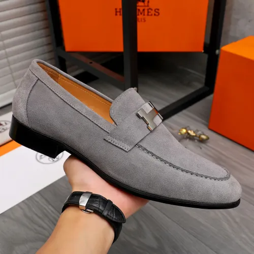 Replica Hermes Leather Shoes For Men #1471040 $82.00 USD for Wholesale