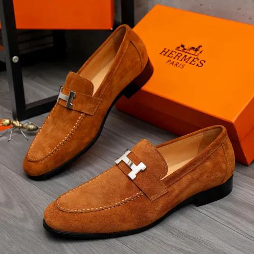 Wholesale Hermes Leather Shoes For Men #1471041 $82.00 USD, Wholesale Quality Replica Hermes Leather Shoes