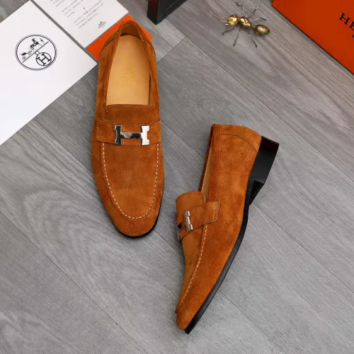Replica Hermes Leather Shoes For Men #1471041 $82.00 USD for Wholesale