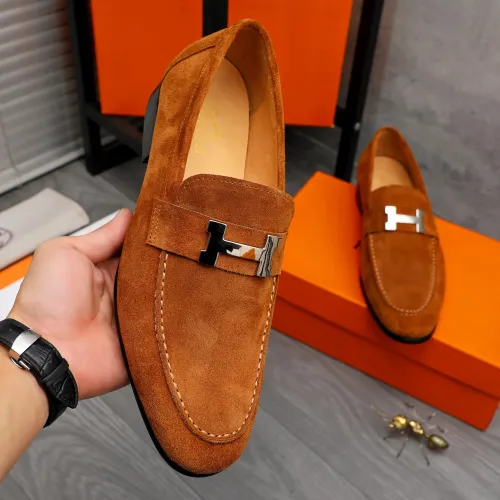 Replica Hermes Leather Shoes For Men #1471041 $82.00 USD for Wholesale