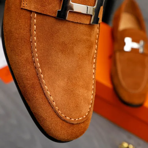 Replica Hermes Leather Shoes For Men #1471041 $82.00 USD for Wholesale