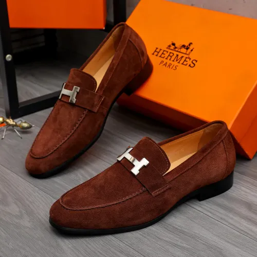 Wholesale Hermes Leather Shoes For Men #1471042 $82.00 USD, Wholesale Quality Replica Hermes Leather Shoes