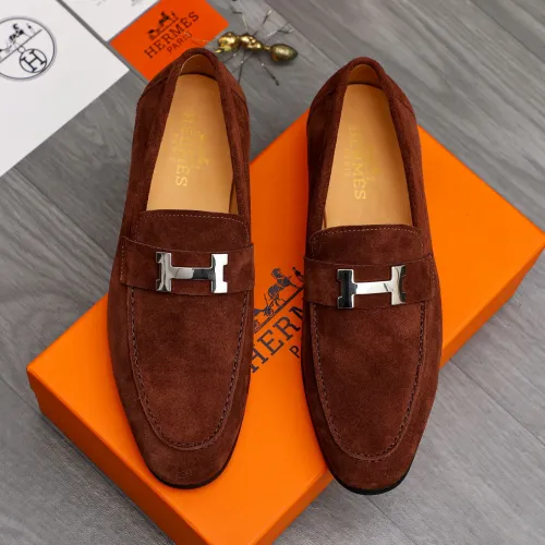 Replica Hermes Leather Shoes For Men #1471042 $82.00 USD for Wholesale