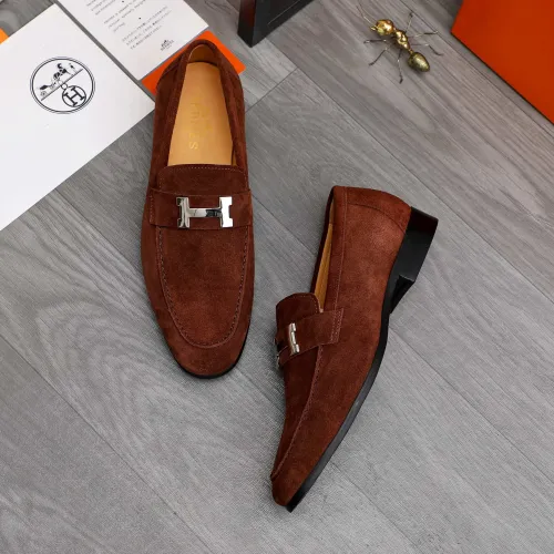 Replica Hermes Leather Shoes For Men #1471042 $82.00 USD for Wholesale