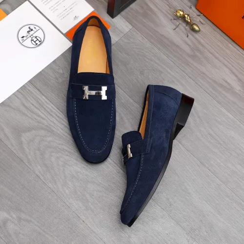 Replica Hermes Leather Shoes For Men #1471043 $82.00 USD for Wholesale