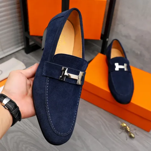 Replica Hermes Leather Shoes For Men #1471043 $82.00 USD for Wholesale