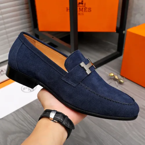 Replica Hermes Leather Shoes For Men #1471043 $82.00 USD for Wholesale